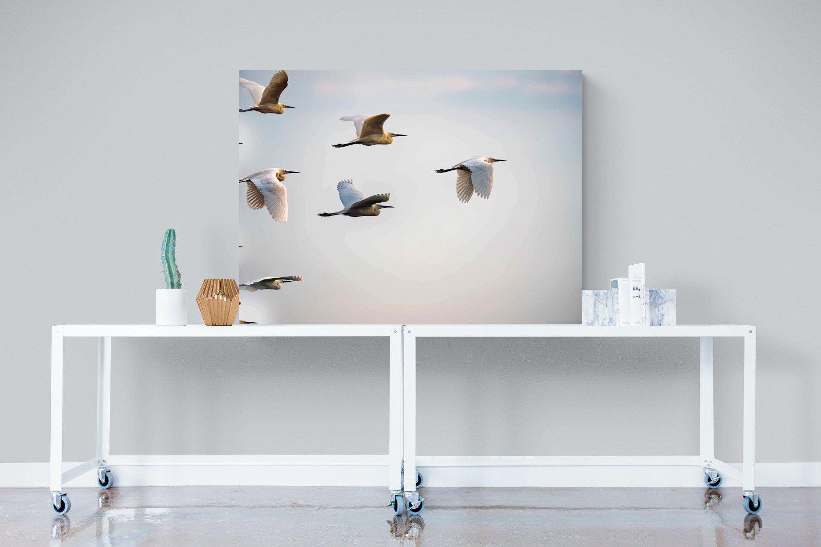 Flying V-Wall_Art-120 x 90cm-Mounted Canvas-No Frame-Pixalot