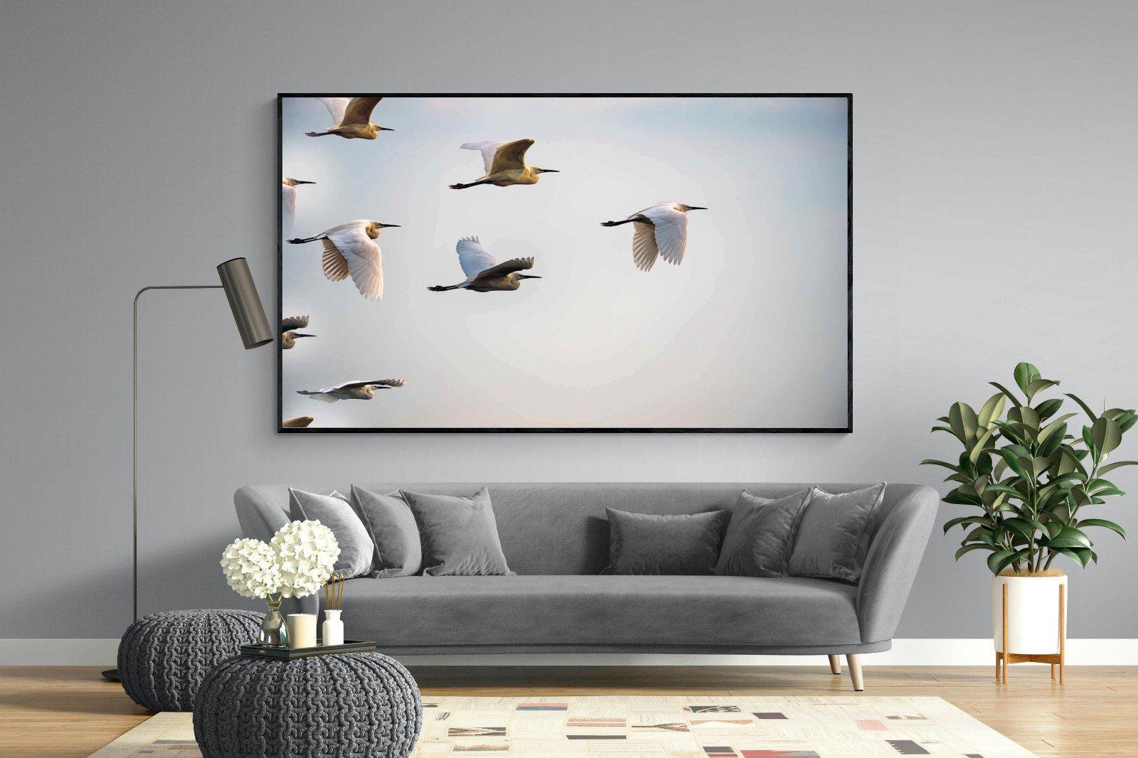 Flying V-Wall_Art-220 x 130cm-Mounted Canvas-Black-Pixalot