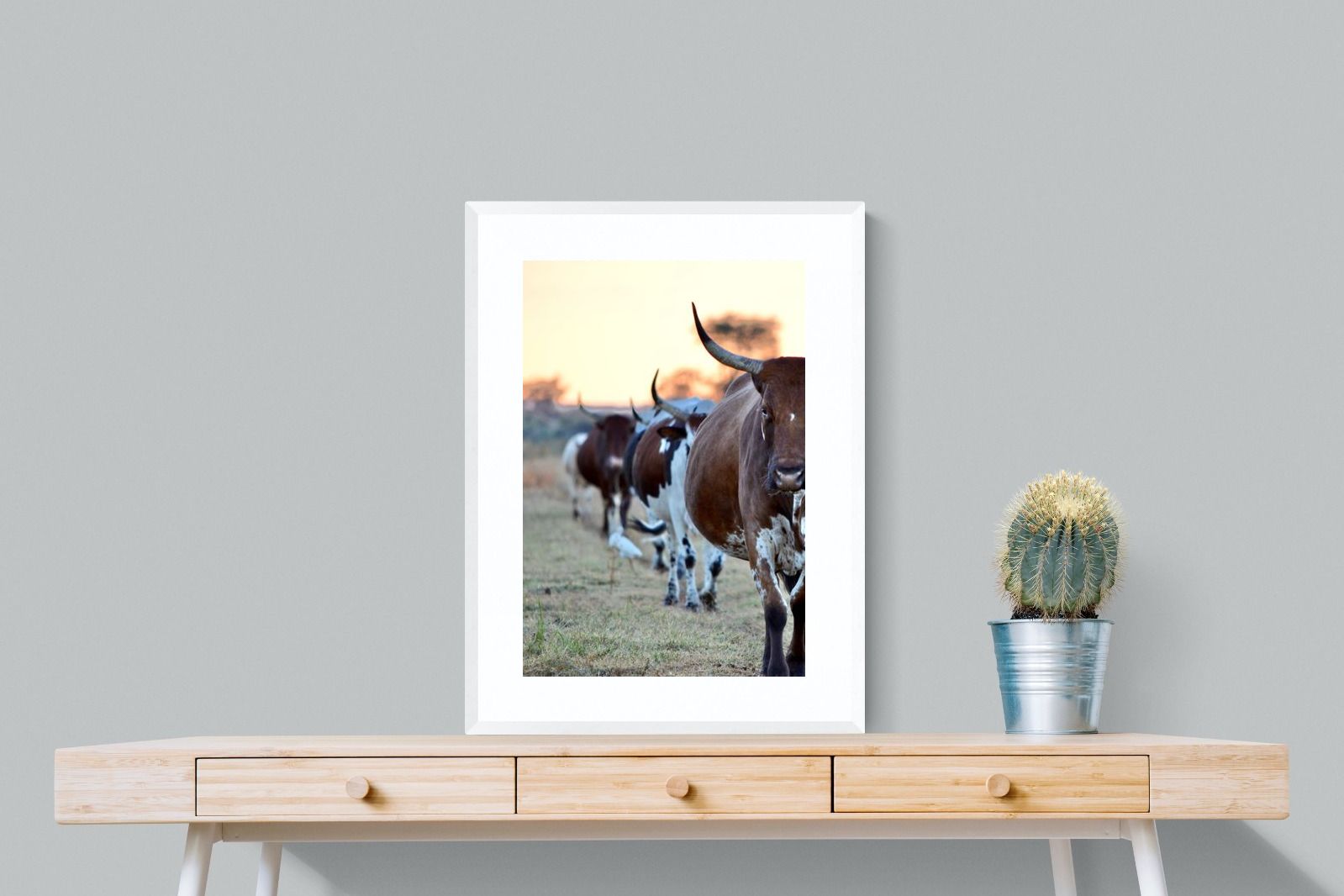 Follow The Leader-Wall_Art-60 x 80cm-Framed Print-White-Pixalot