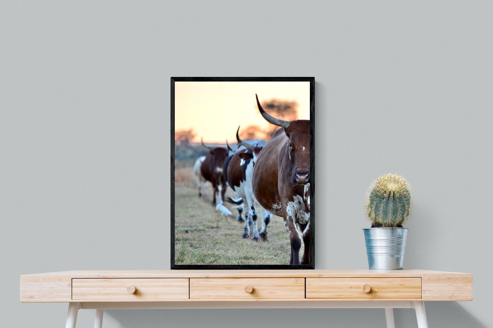 Follow The Leader-Wall_Art-60 x 80cm-Mounted Canvas-Black-Pixalot