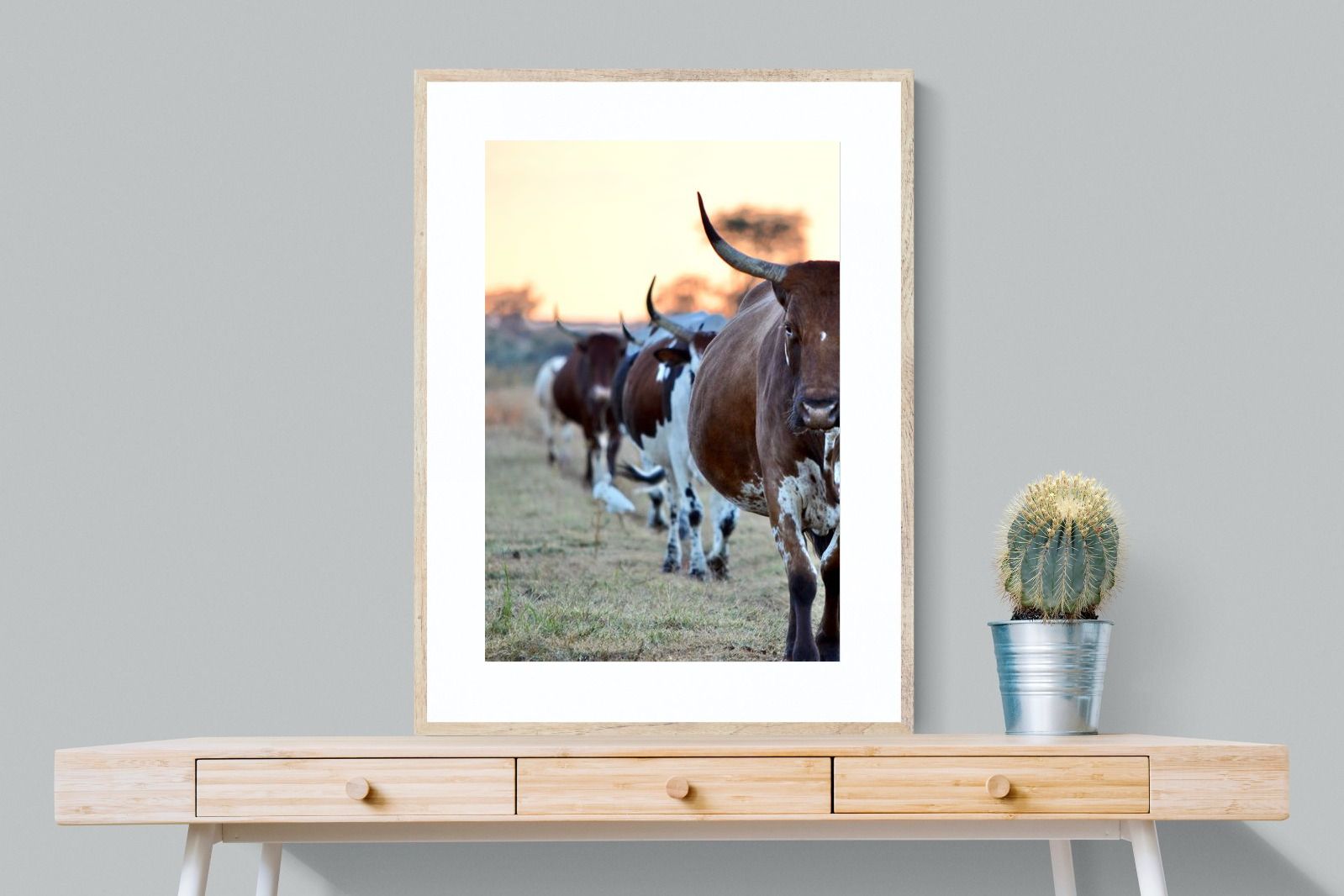 Follow The Leader-Wall_Art-75 x 100cm-Framed Print-Wood-Pixalot