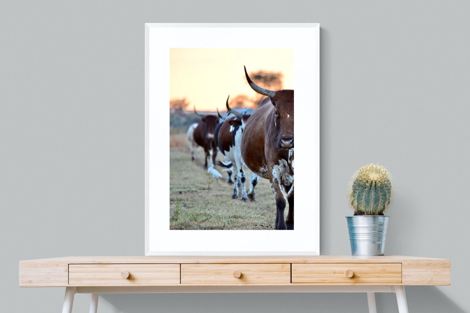 Follow The Leader-Wall_Art-75 x 100cm-Framed Print-White-Pixalot