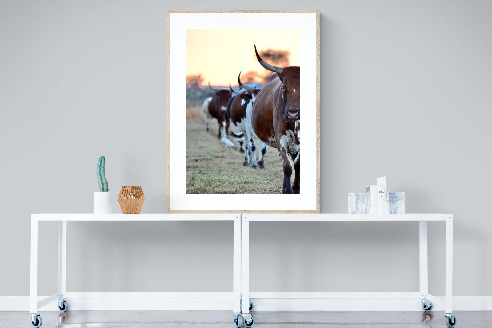 Follow The Leader-Wall_Art-90 x 120cm-Framed Print-Wood-Pixalot