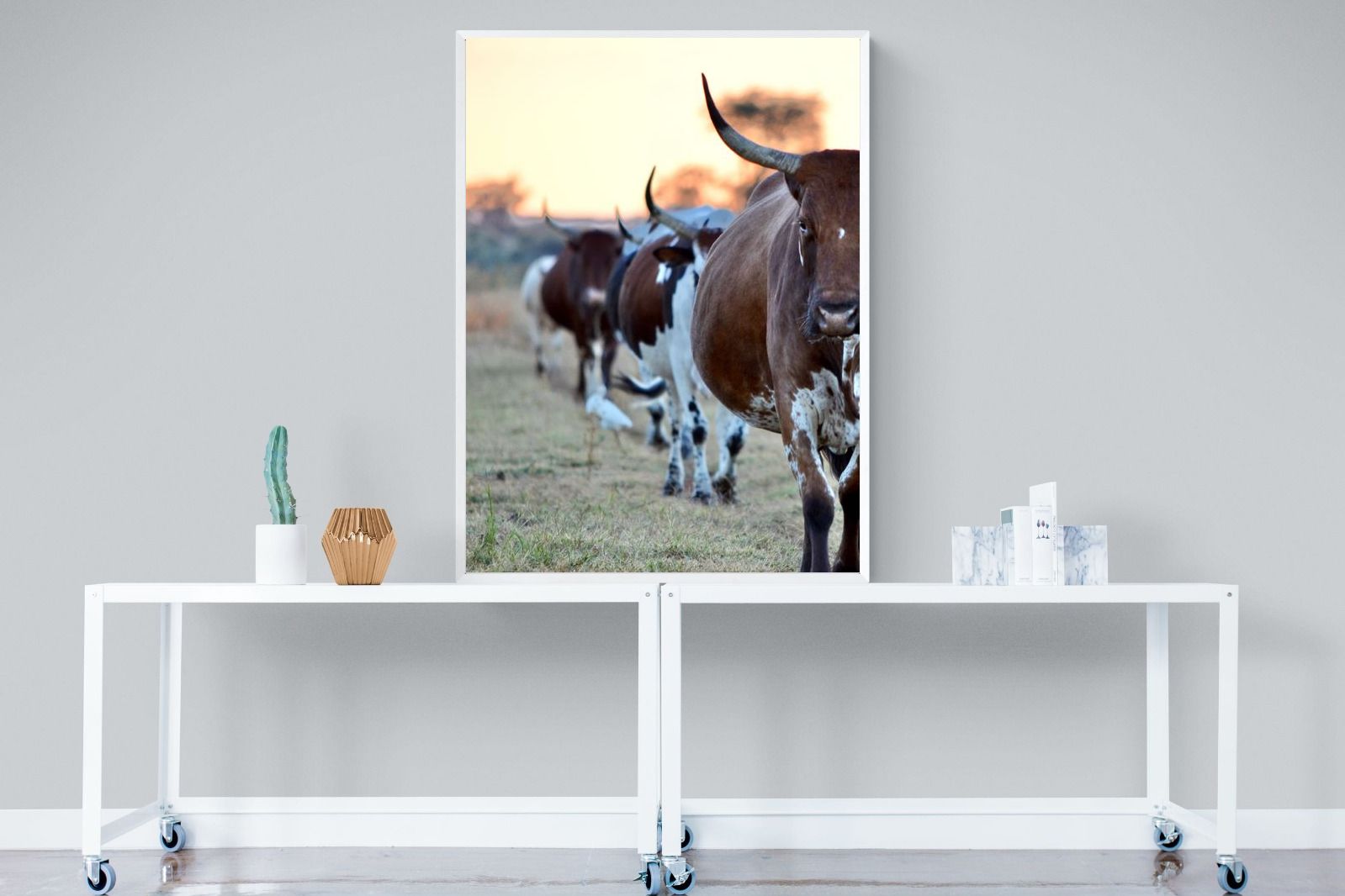 Follow The Leader-Wall_Art-90 x 120cm-Mounted Canvas-White-Pixalot