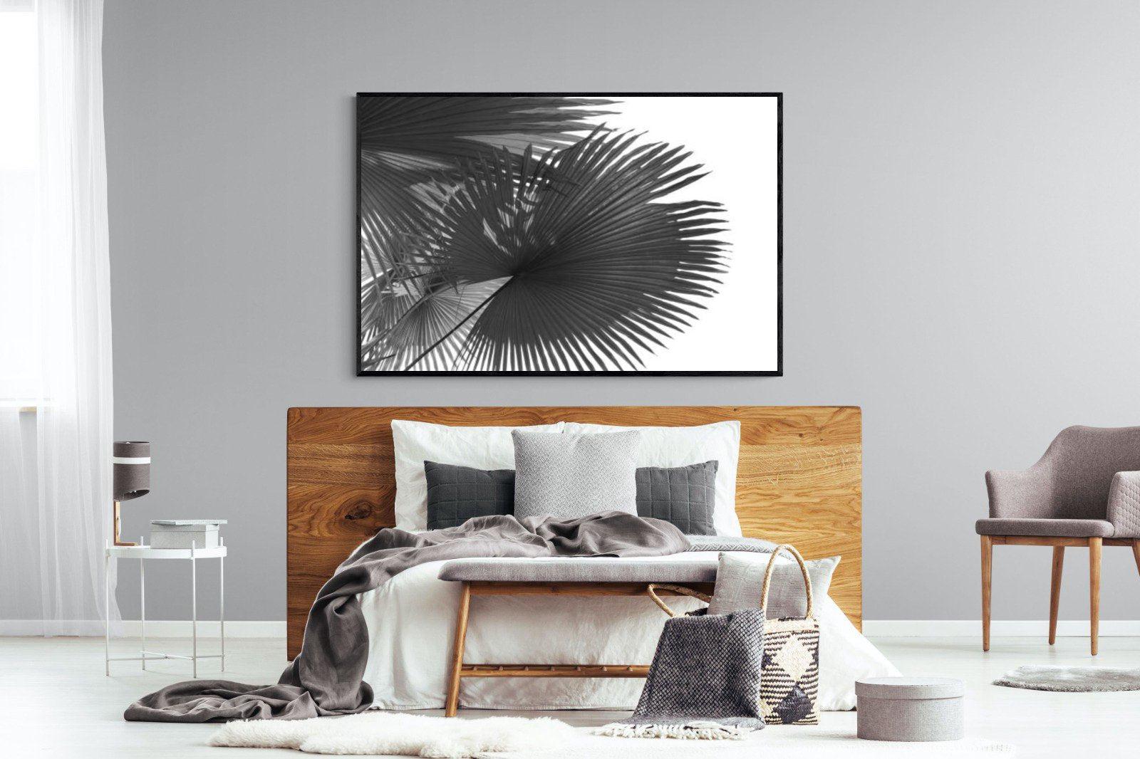 Frond-Wall_Art-150 x 100cm-Mounted Canvas-Black-Pixalot