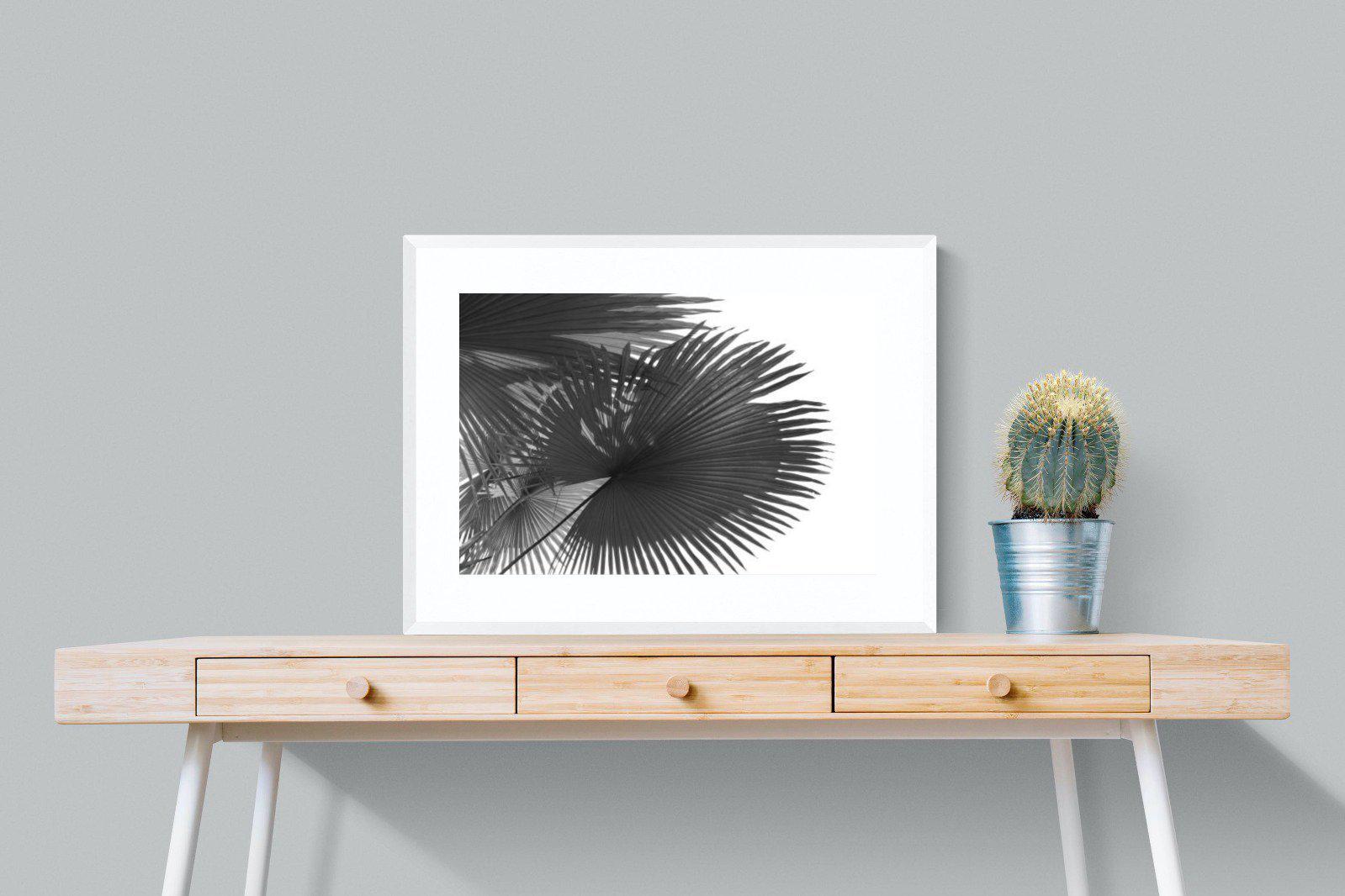 Frond-Wall_Art-80 x 60cm-Framed Print-White-Pixalot