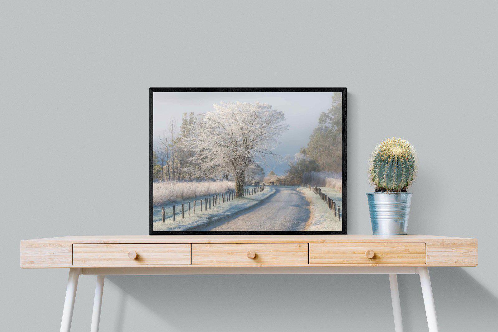 Frosty-Wall_Art-80 x 60cm-Mounted Canvas-Black-Pixalot