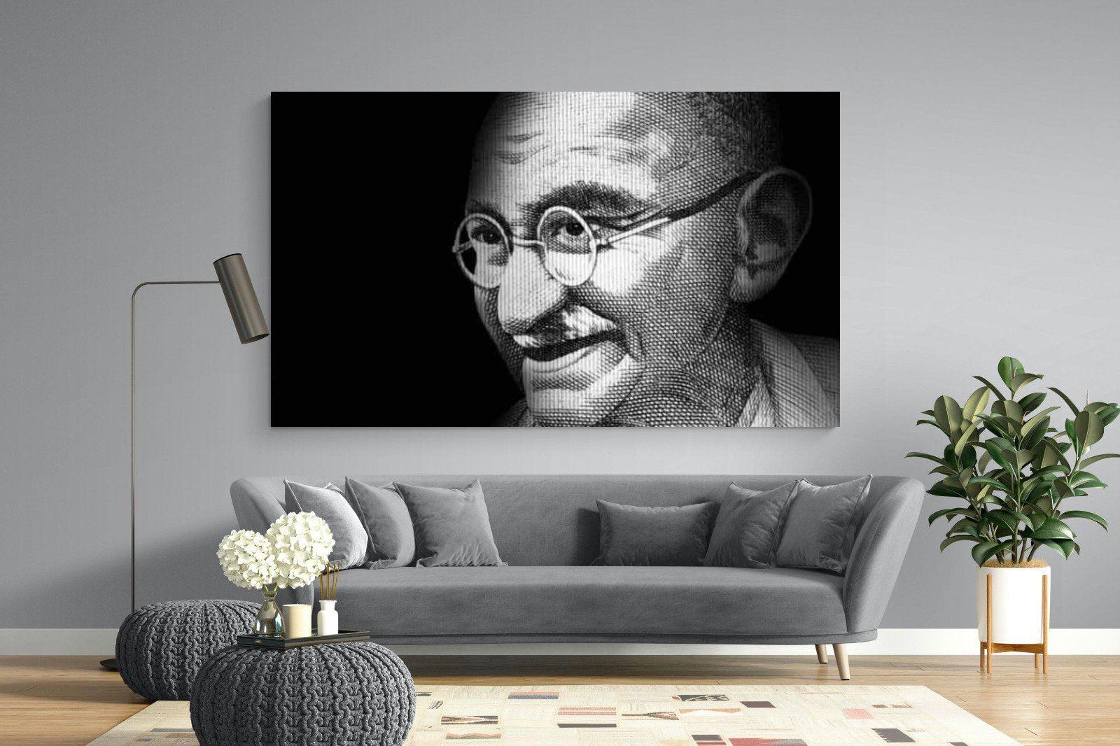 Ghandi-Wall_Art-220 x 130cm-Mounted Canvas-No Frame-Pixalot