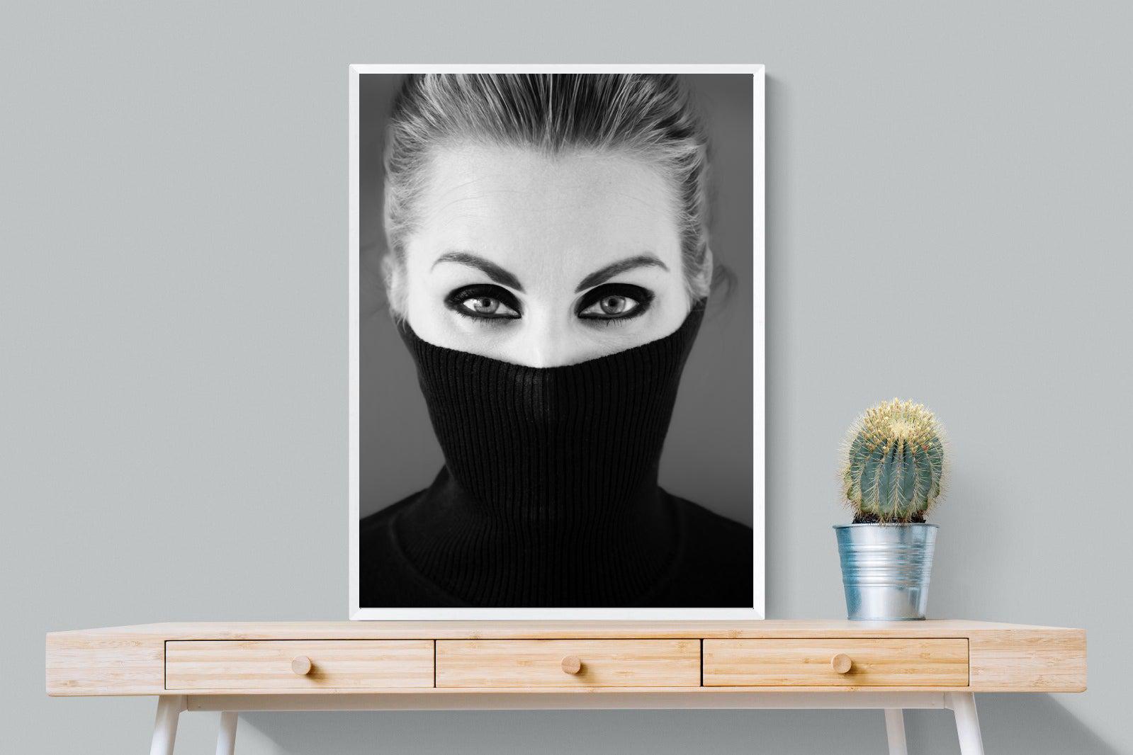 Girl in Black-Wall_Art-75 x 100cm-Mounted Canvas-White-Pixalot