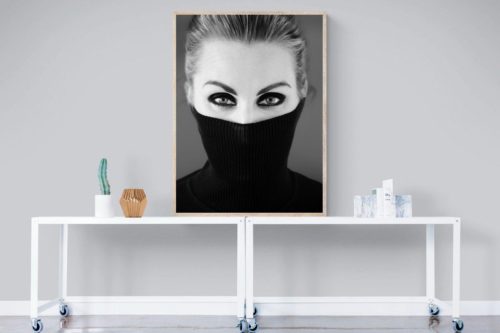 Girl in Black-Wall_Art-90 x 120cm-Mounted Canvas-Wood-Pixalot