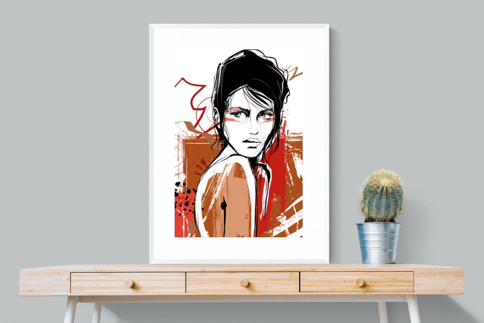 Glance-Wall_Art-75 x 100cm-Framed Print-White-Pixalot