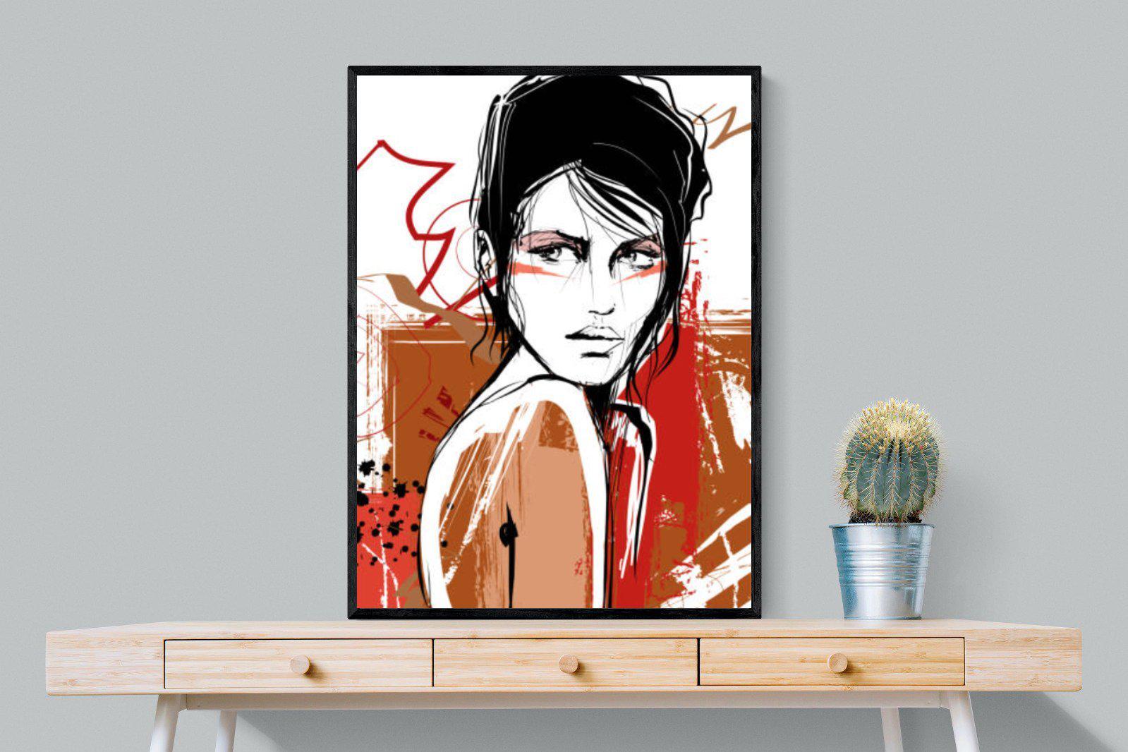 Glance-Wall_Art-75 x 100cm-Mounted Canvas-Black-Pixalot