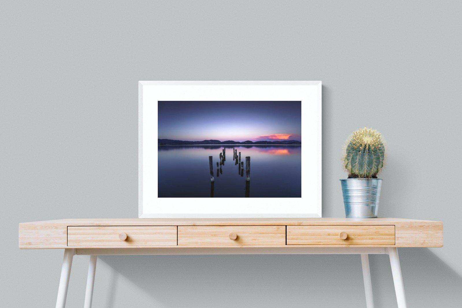 Glassy Lake-Wall_Art-80 x 60cm-Framed Print-White-Pixalot