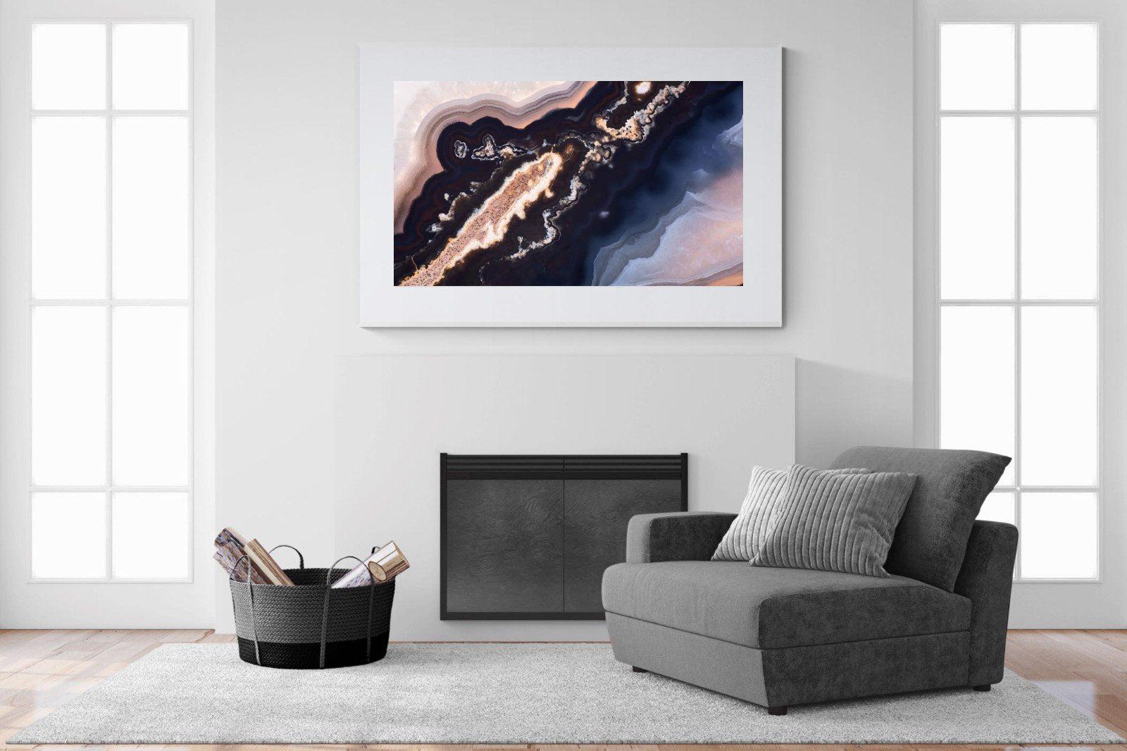 Gold Vein-Wall_Art-150 x 100cm-Framed Print-White-Pixalot