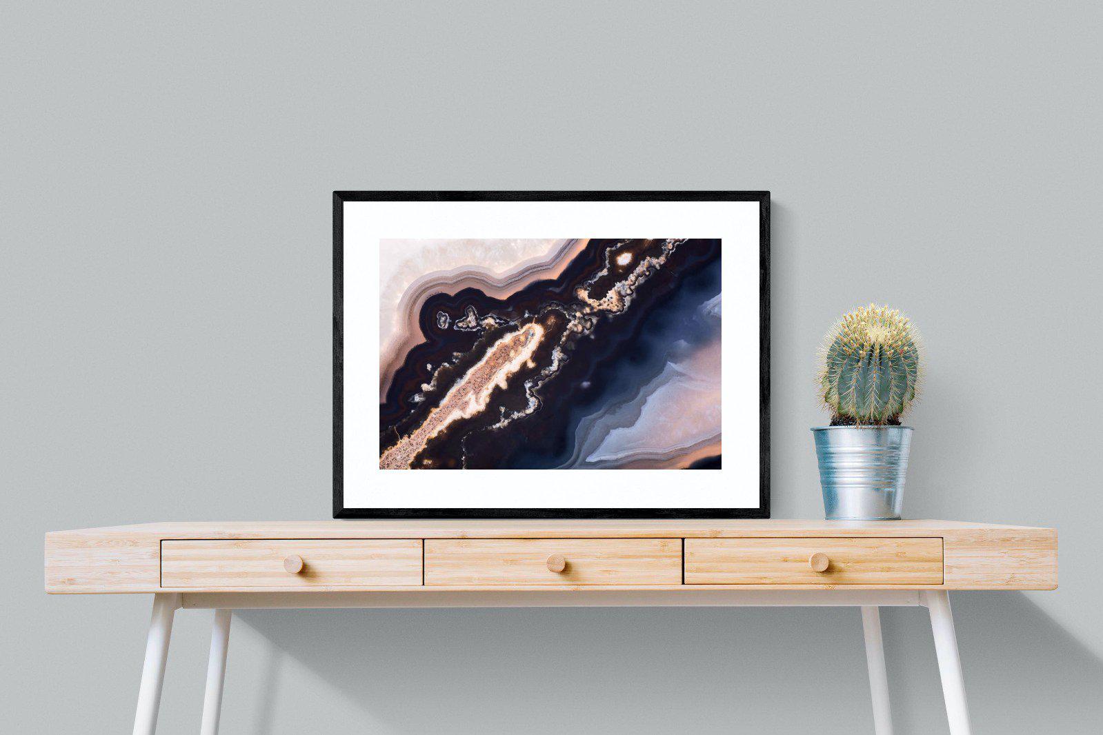 Gold Vein-Wall_Art-80 x 60cm-Framed Print-Black-Pixalot