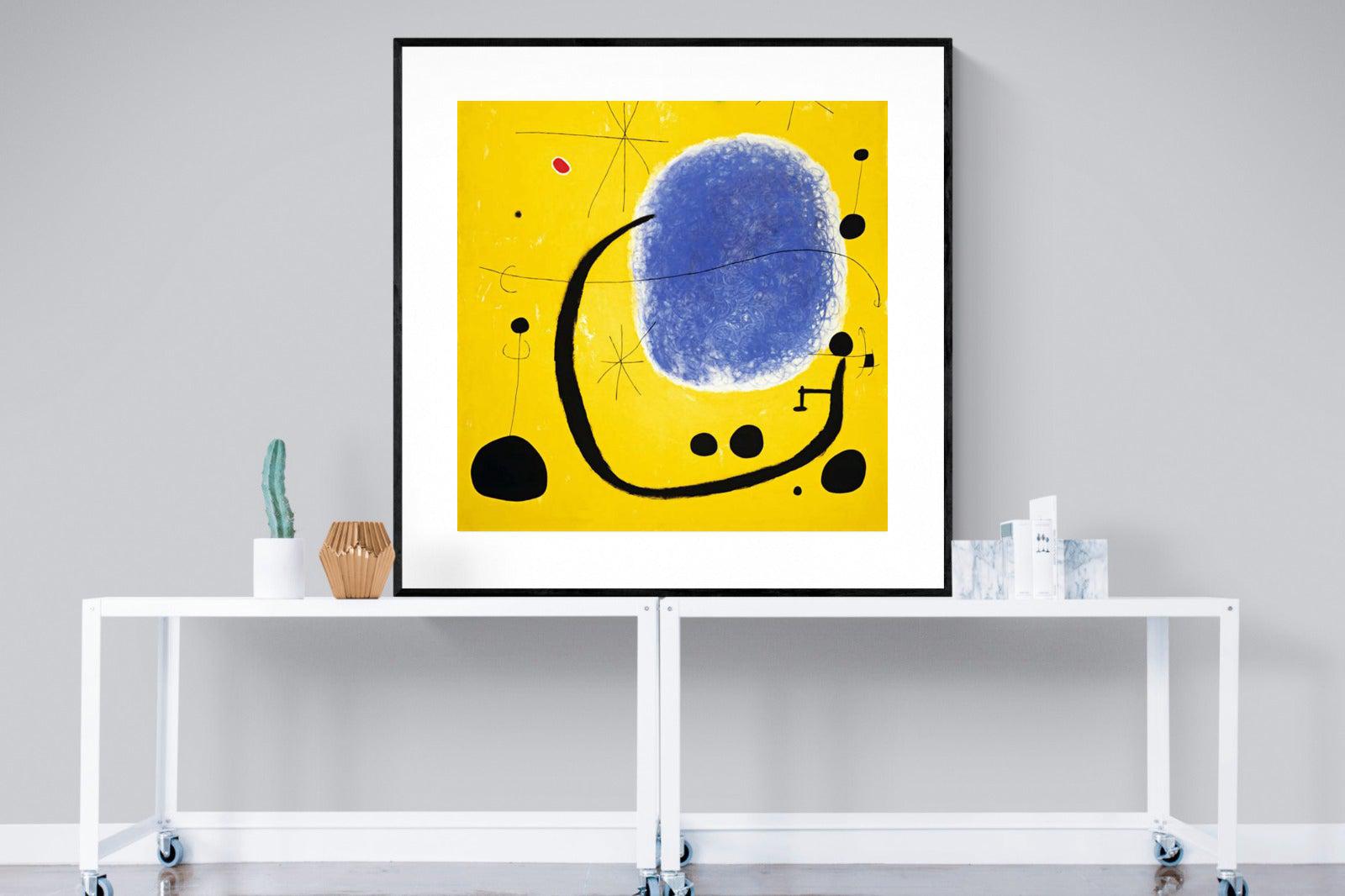 Gold of the Azure-Wall_Art-120 x 120cm-Framed Print-Black-Pixalot