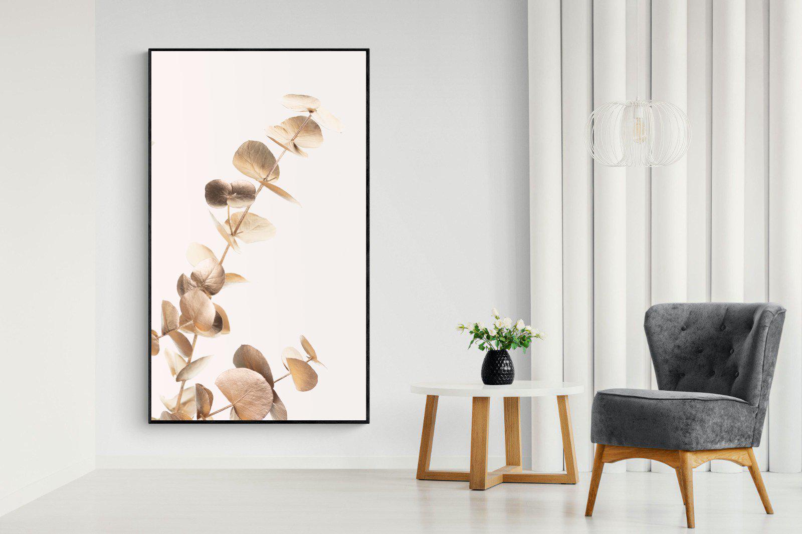 Golden Branch-Wall_Art-130 x 220cm-Mounted Canvas-Black-Pixalot