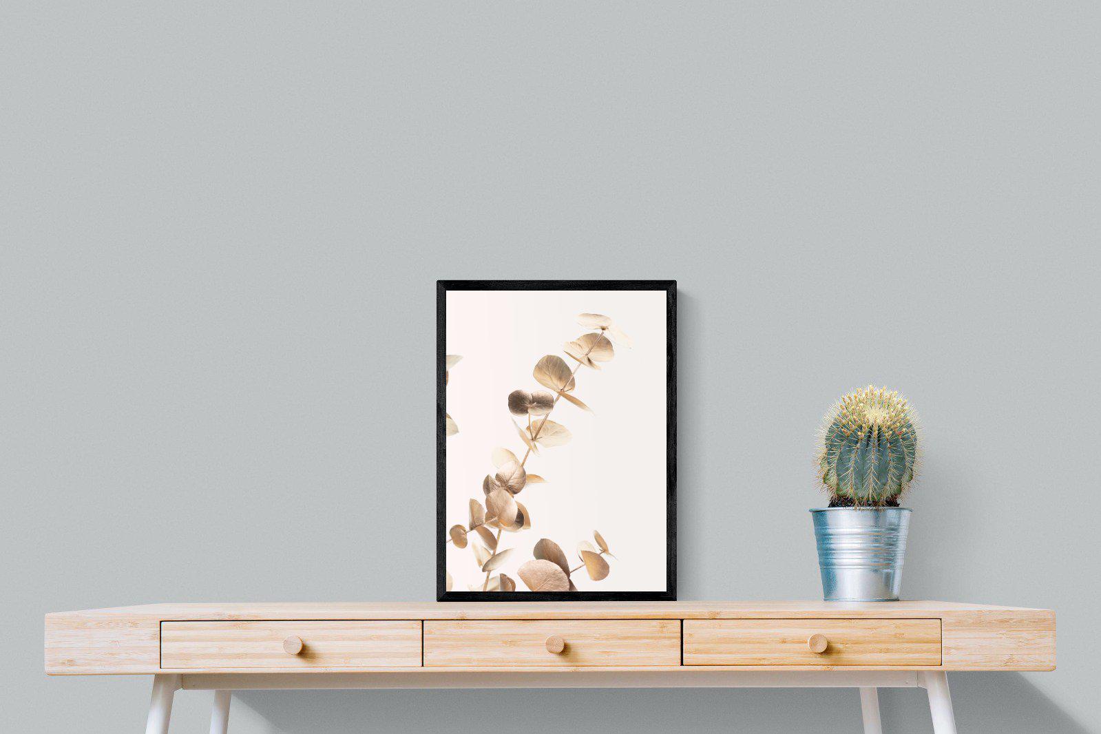 Golden Branch-Wall_Art-45 x 60cm-Mounted Canvas-Black-Pixalot