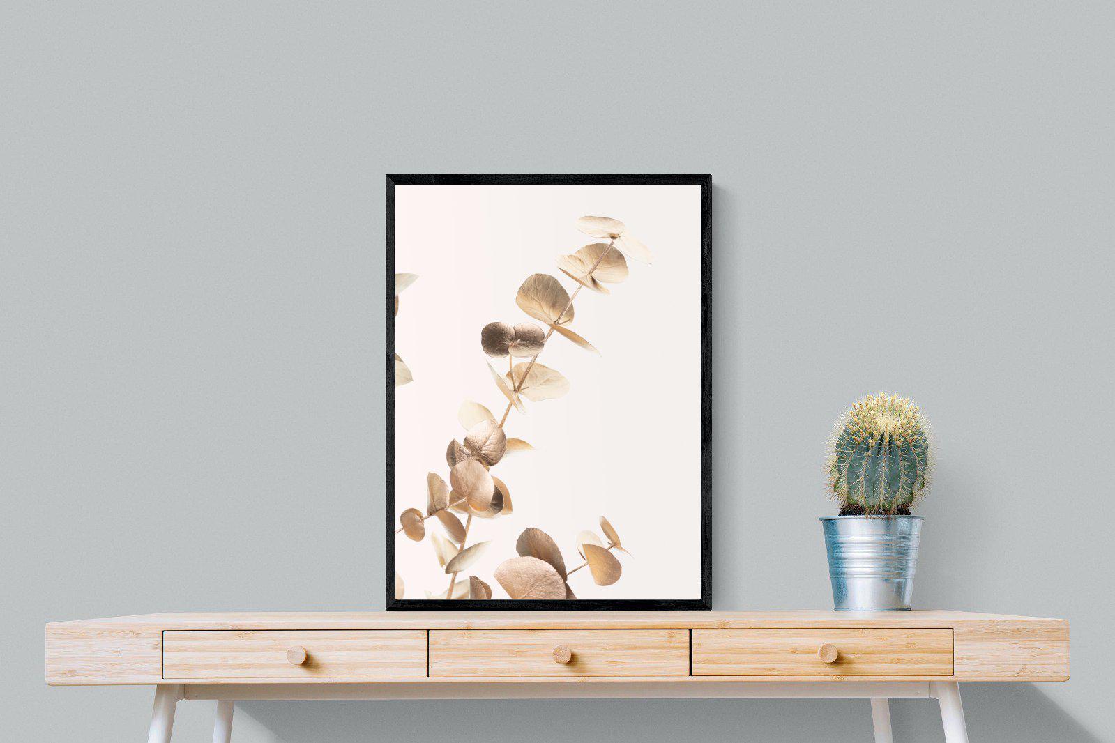 Golden Branch-Wall_Art-60 x 80cm-Mounted Canvas-Black-Pixalot