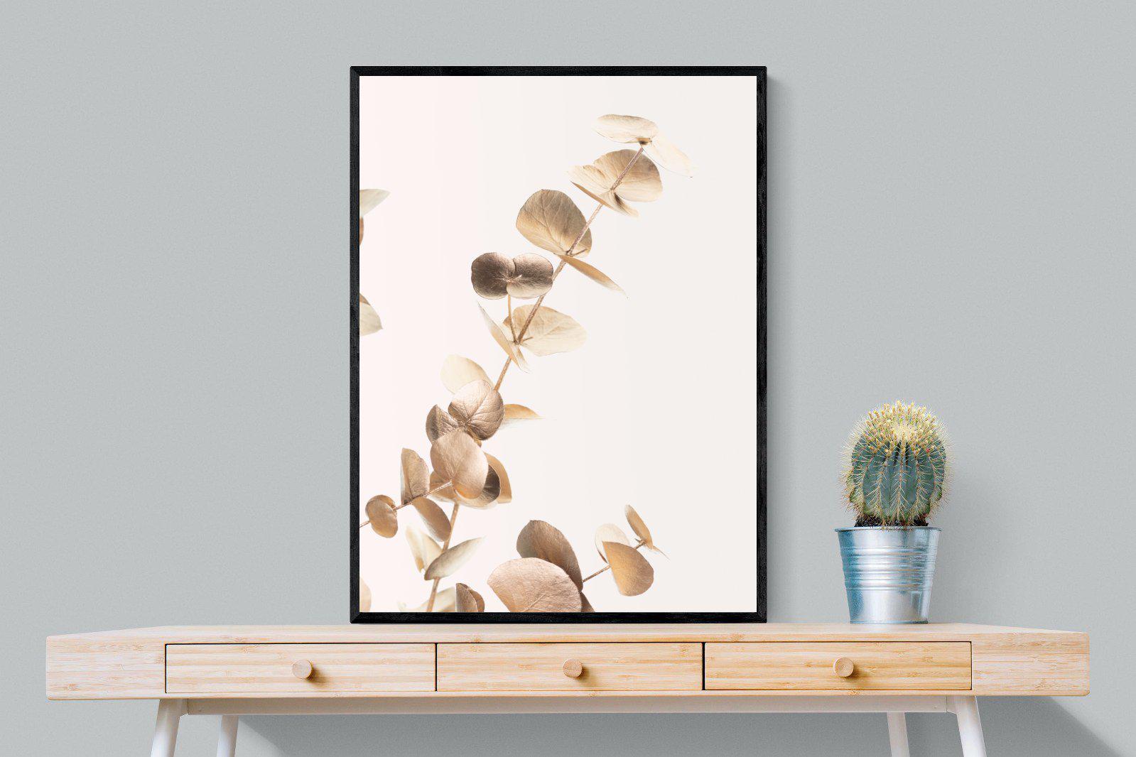 Golden Branch-Wall_Art-75 x 100cm-Mounted Canvas-Black-Pixalot