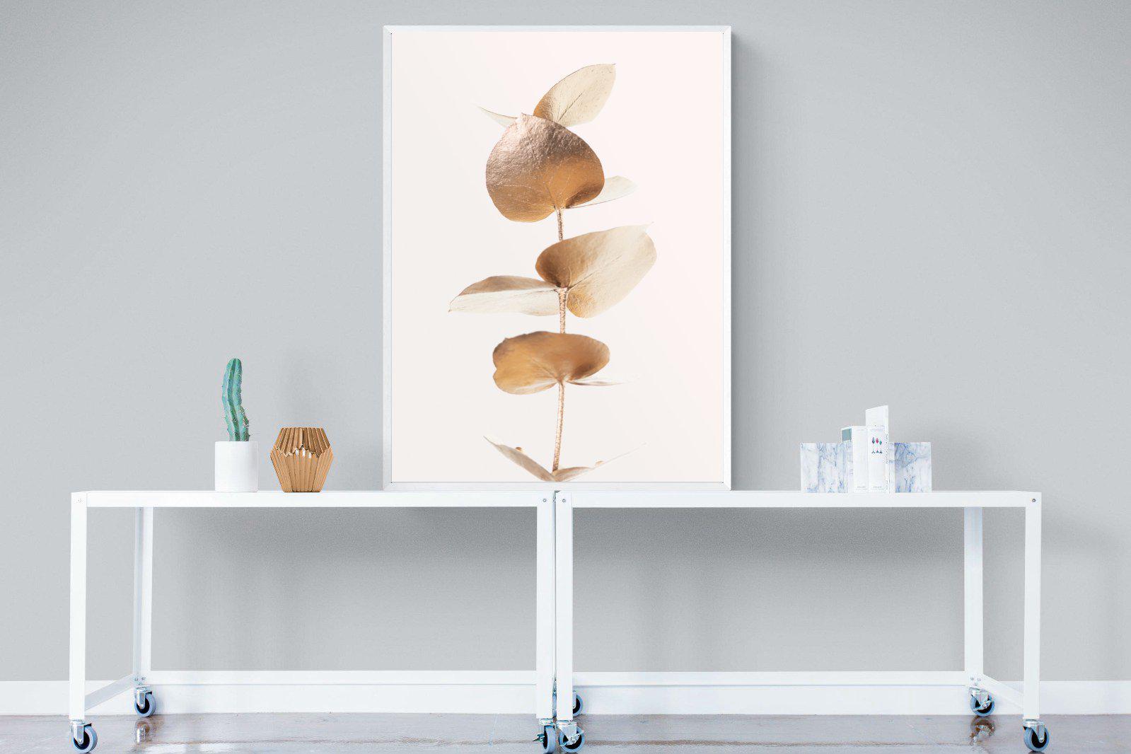 Golden Eucalyptus-Wall_Art-90 x 120cm-Mounted Canvas-White-Pixalot