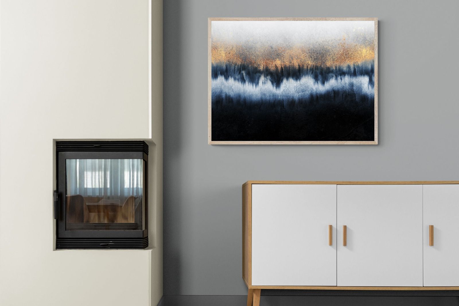 Golden Horizon-Wall_Art-100 x 75cm-Mounted Canvas-Wood-Pixalot