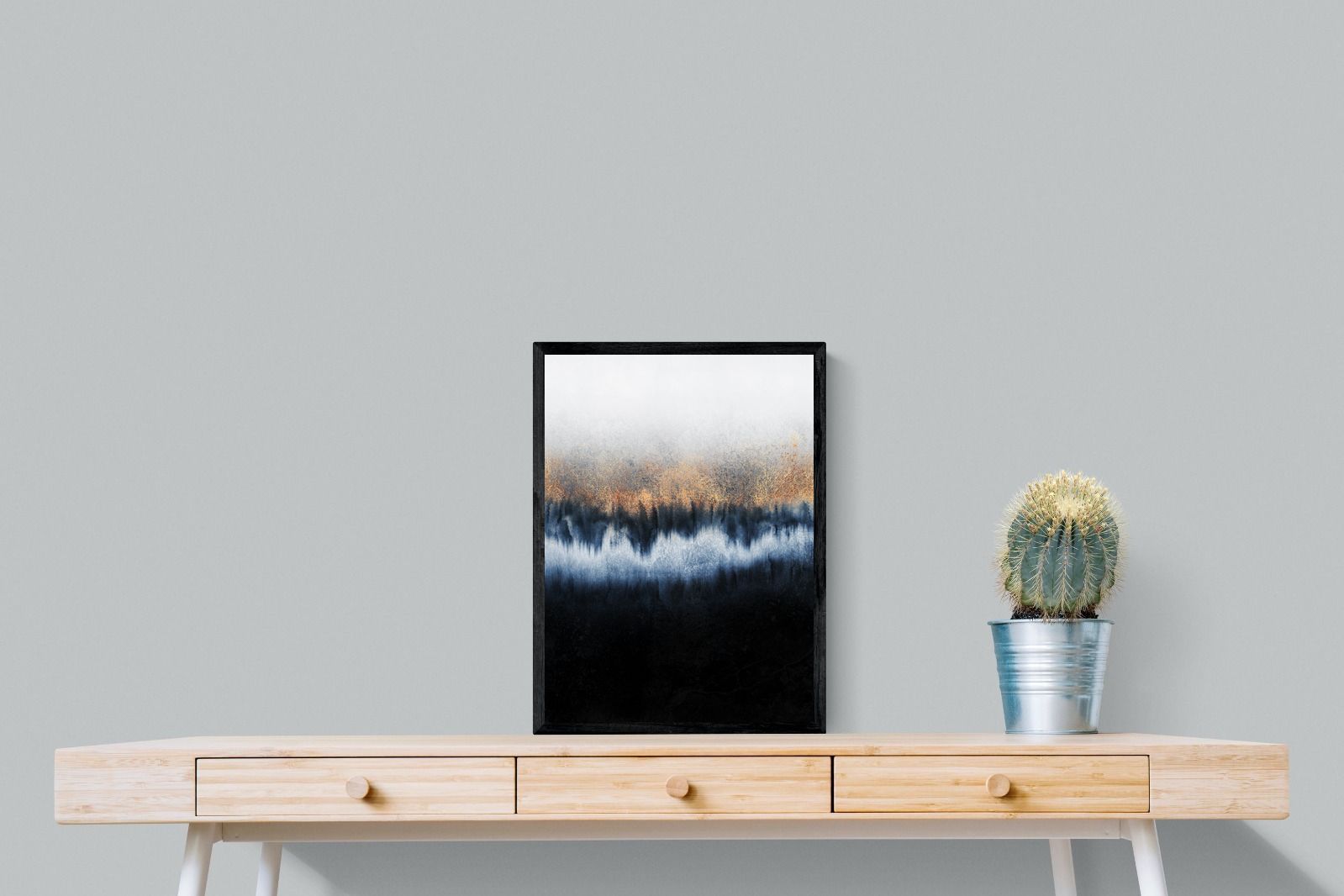 Golden Horizon-Wall_Art-45 x 60cm-Mounted Canvas-Black-Pixalot