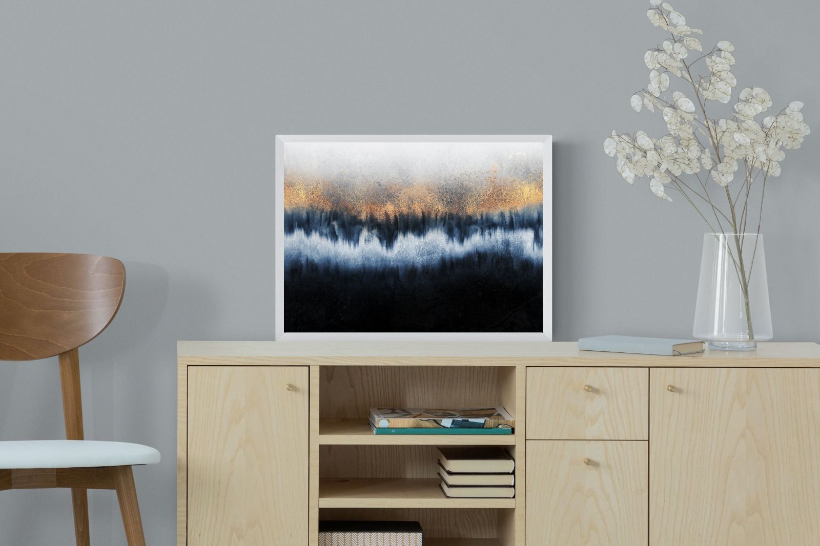 Golden Horizon-Wall_Art-60 x 45cm-Mounted Canvas-White-Pixalot