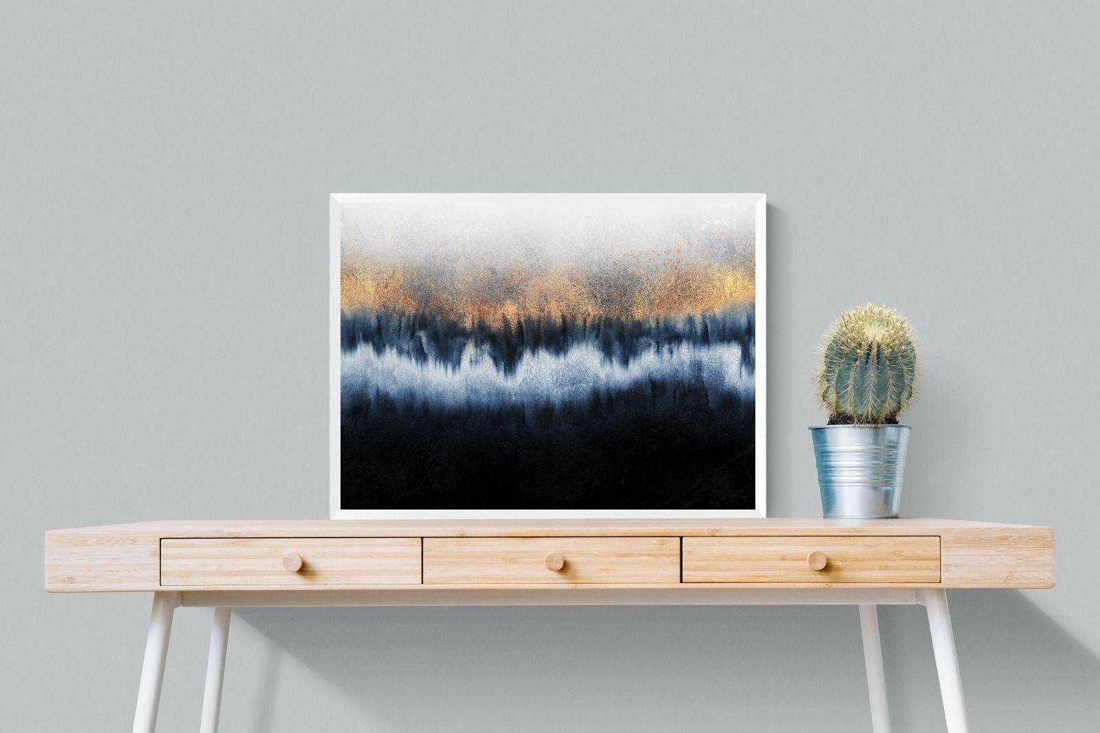 Golden Horizon-Wall_Art-80 x 60cm-Mounted Canvas-White-Pixalot