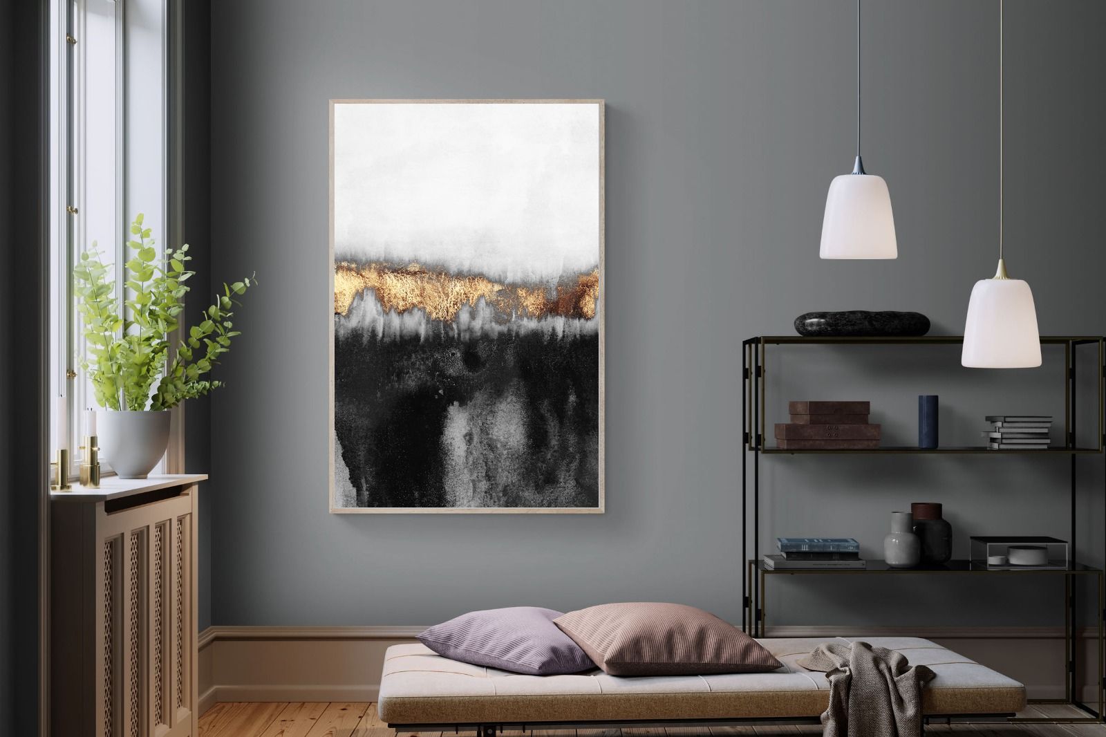 Golden Precipice-Wall_Art-120 x 180cm-Mounted Canvas-Wood-Pixalot