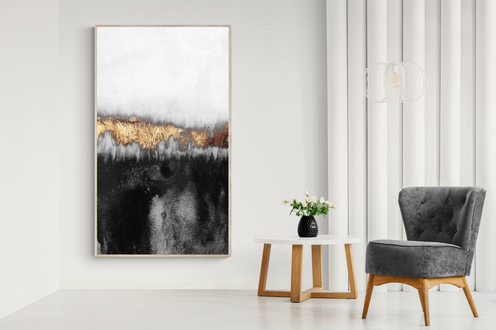 Golden Precipice-Wall_Art-130 x 220cm-Mounted Canvas-Wood-Pixalot