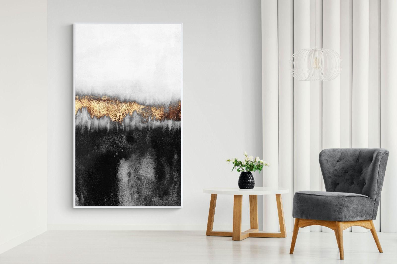 Golden Precipice-Wall_Art-130 x 220cm-Mounted Canvas-White-Pixalot