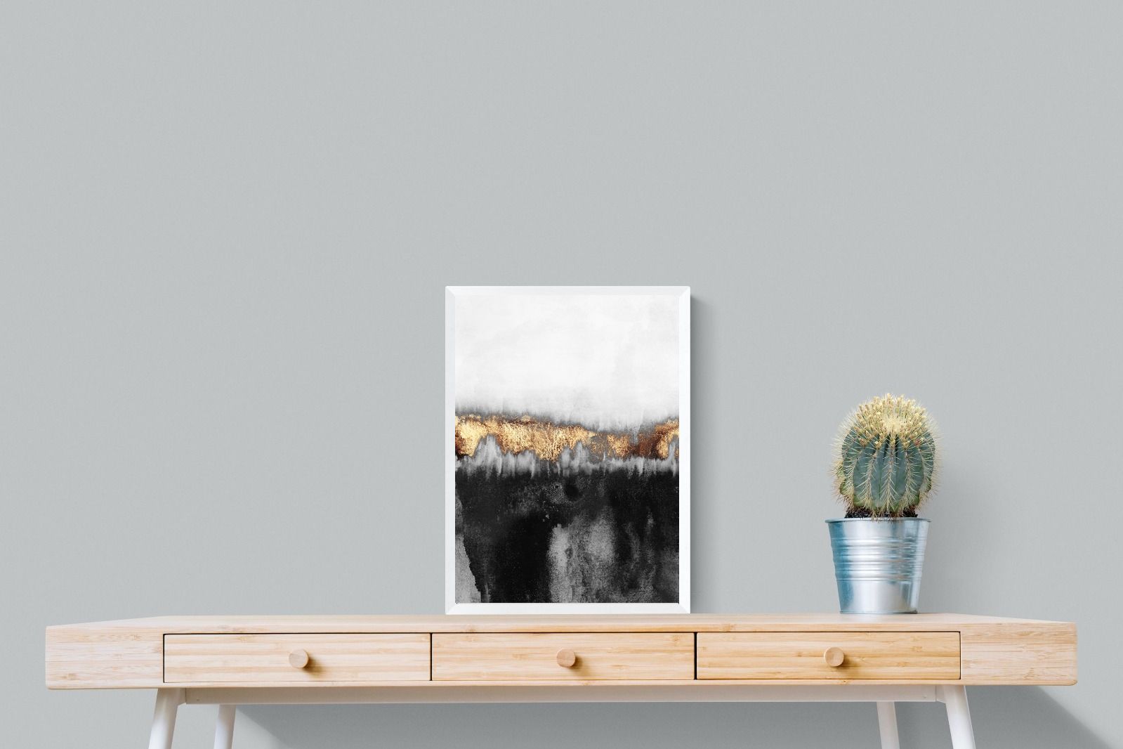 Golden Precipice-Wall_Art-45 x 60cm-Mounted Canvas-White-Pixalot