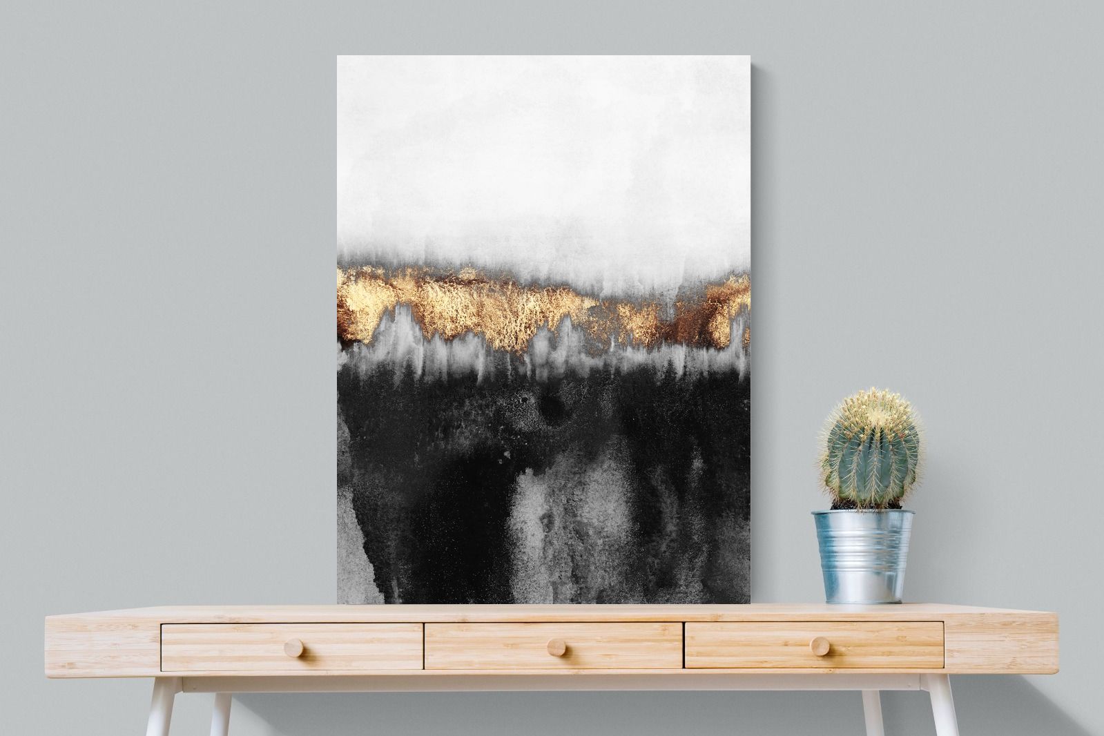 Golden Precipice-Wall_Art-75 x 100cm-Mounted Canvas-No Frame-Pixalot