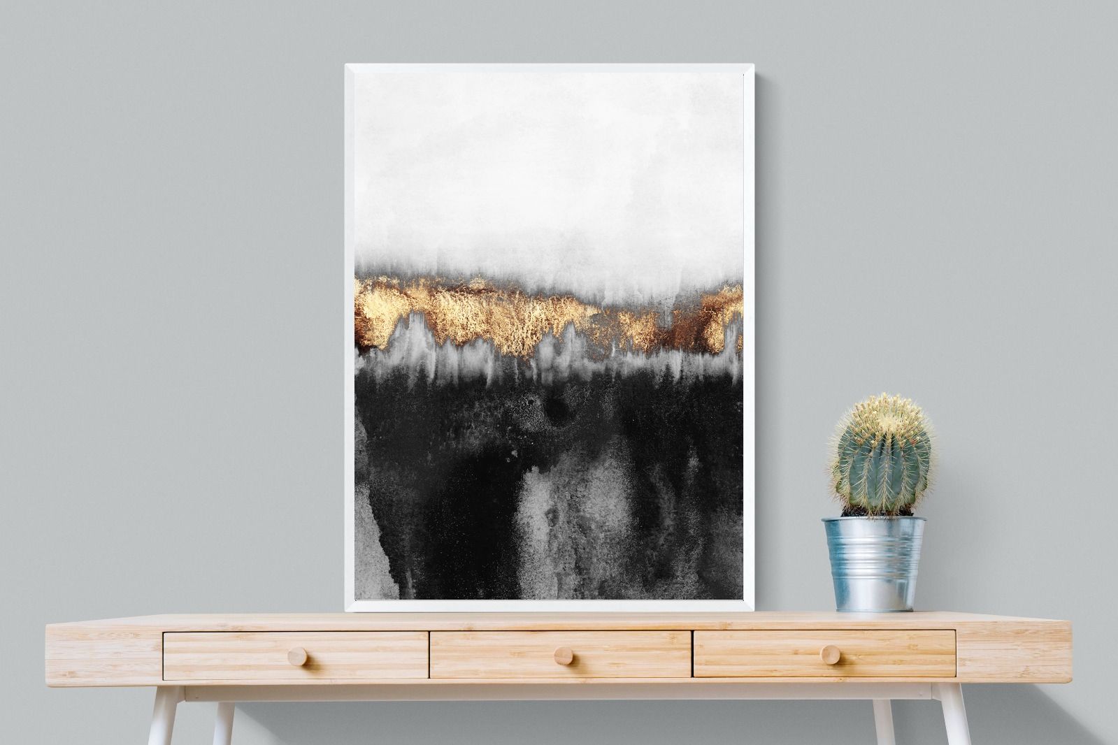 Golden Precipice-Wall_Art-75 x 100cm-Mounted Canvas-White-Pixalot