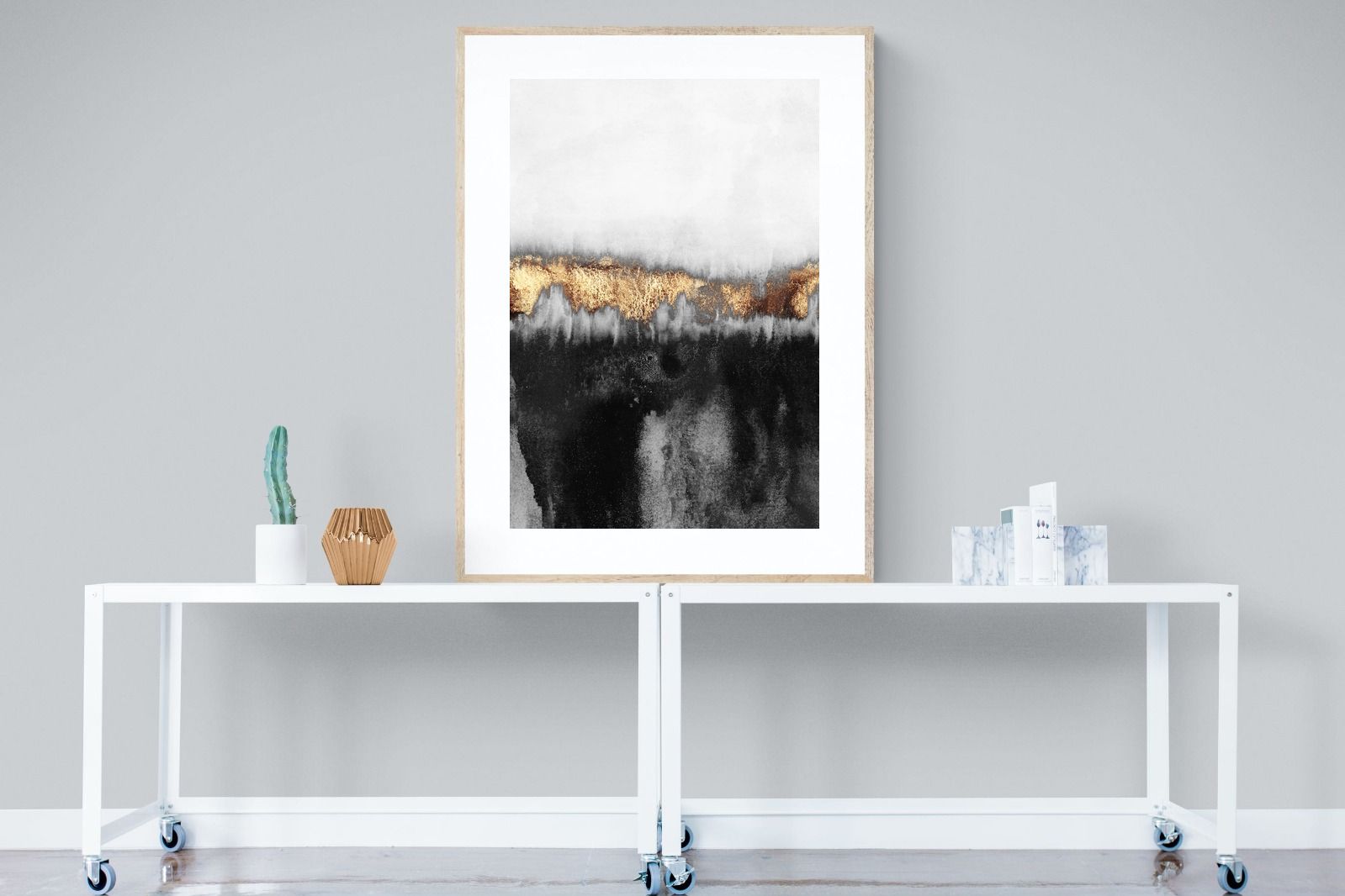 Golden Precipice-Wall_Art-90 x 120cm-Framed Print-Wood-Pixalot