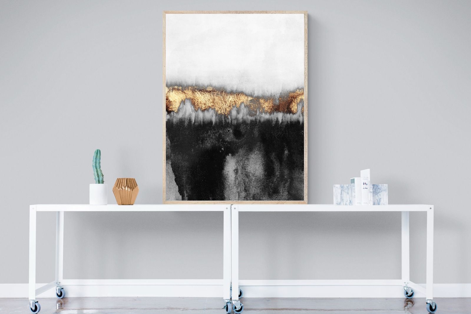 Golden Precipice-Wall_Art-90 x 120cm-Mounted Canvas-Wood-Pixalot