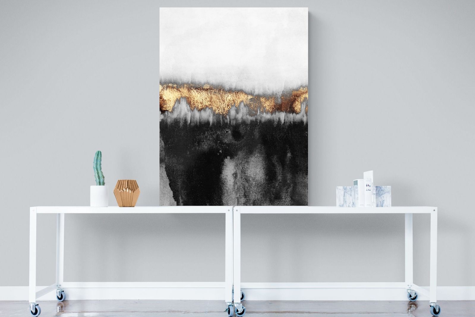 Golden Precipice-Wall_Art-90 x 120cm-Mounted Canvas-No Frame-Pixalot