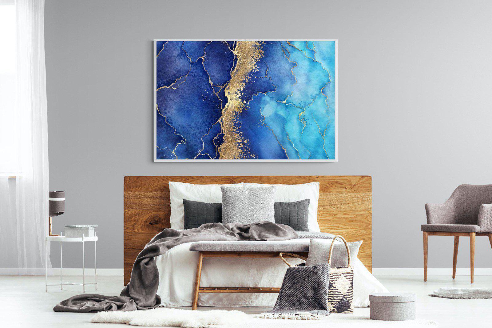 Golden Veins-Wall_Art-150 x 100cm-Mounted Canvas-White-Pixalot