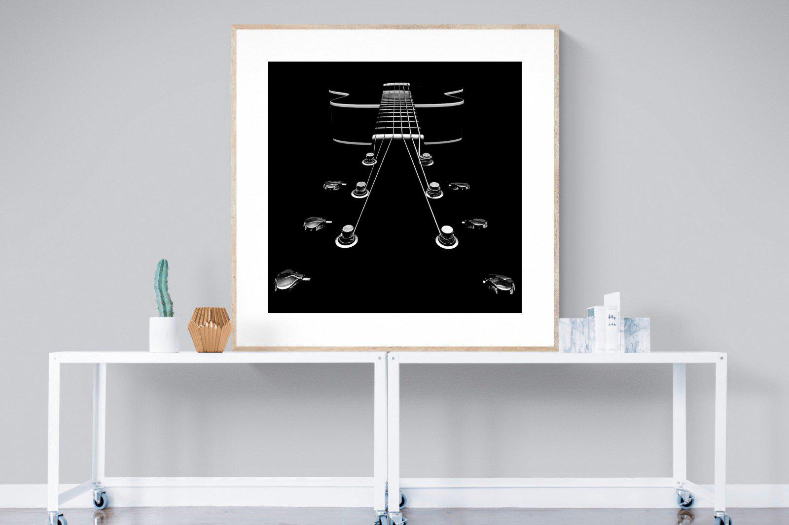 Guitar-Wall_Art-120 x 120cm-Framed Print-Wood-Pixalot