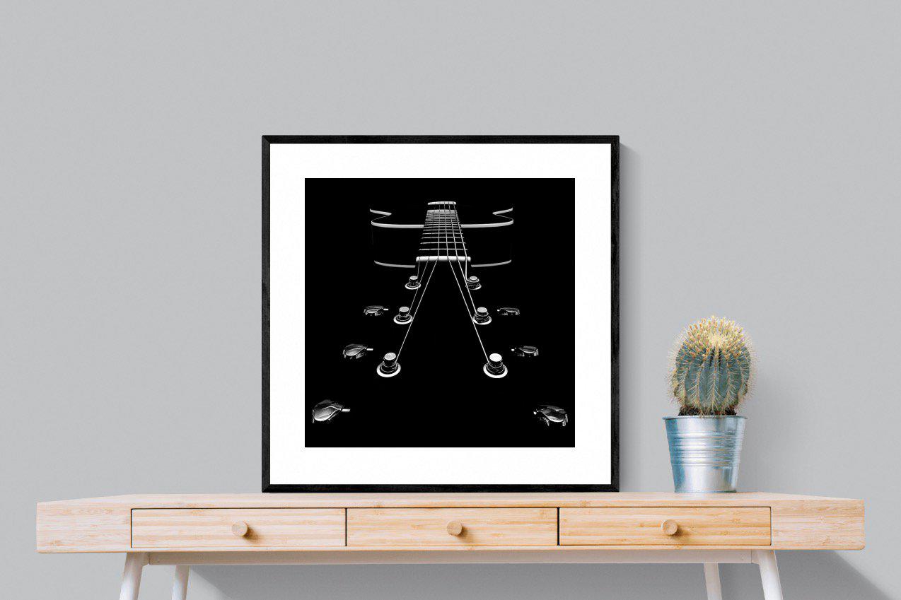 Guitar-Wall_Art-80 x 80cm-Framed Print-Black-Pixalot