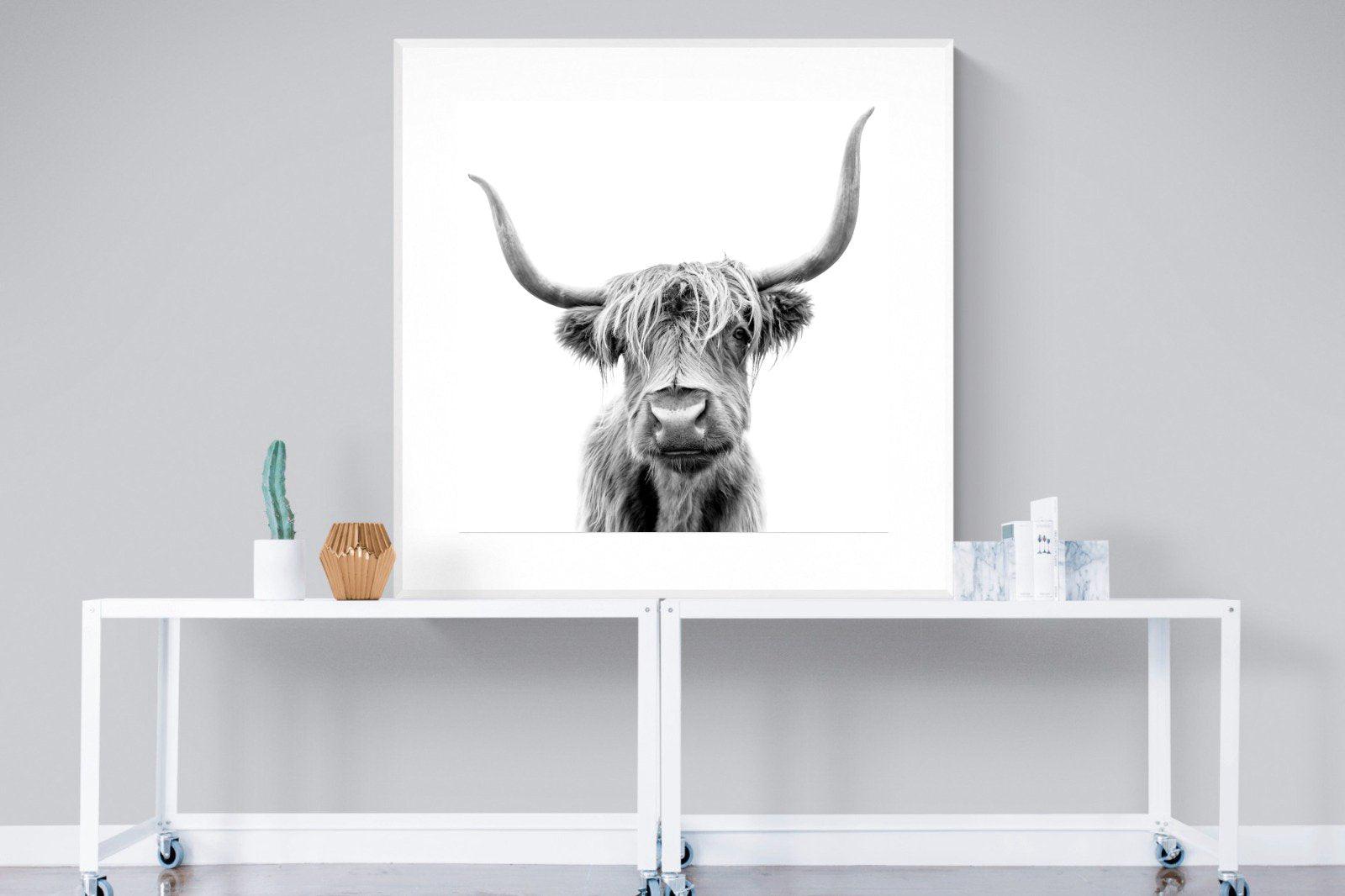 Hairy-Wall_Art-120 x 120cm-Framed Print-White-Pixalot