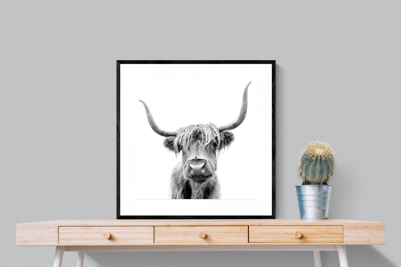 Hairy-Wall_Art-80 x 80cm-Framed Print-Black-Pixalot