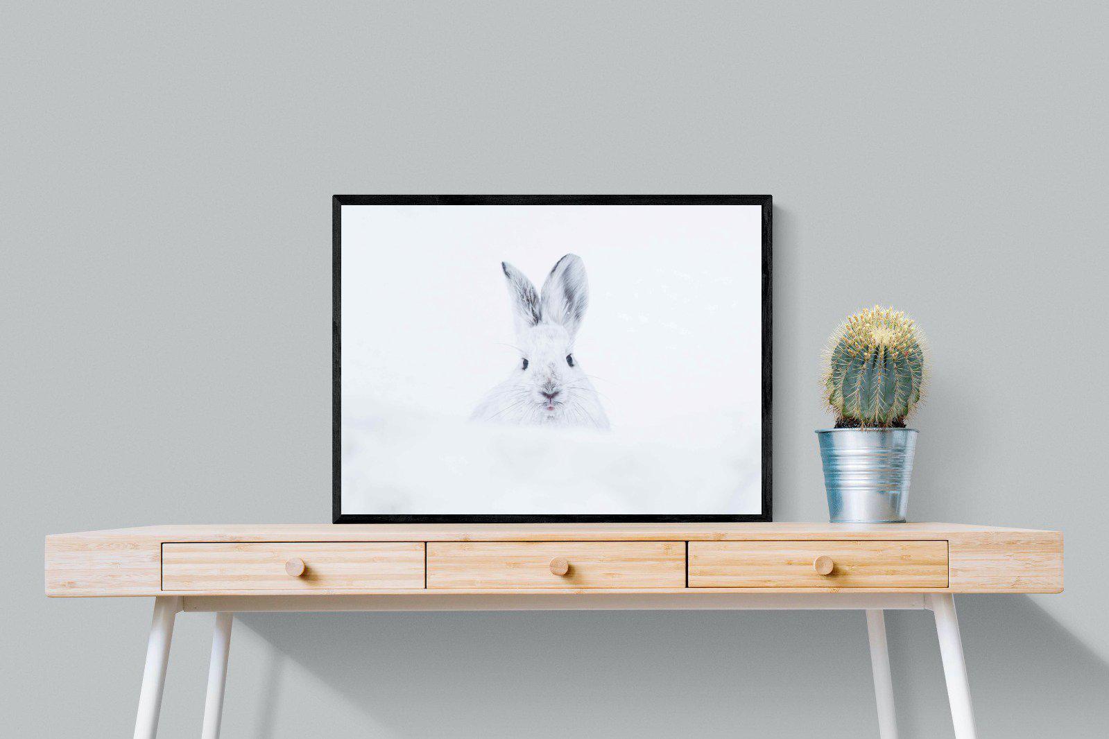 Hare-Wall_Art-80 x 60cm-Mounted Canvas-Black-Pixalot