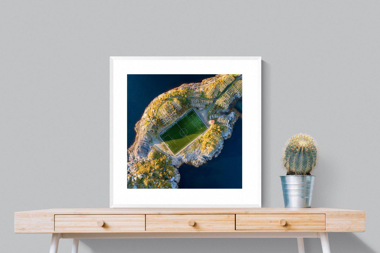 Henningsvaer-Wall_Art-80 x 80cm-Framed Print-White-Pixalot