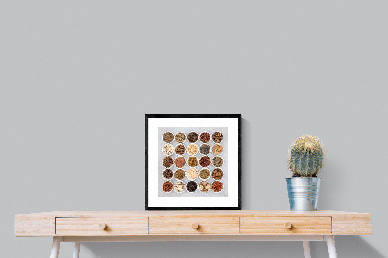 Herbal-Wall_Art-50 x 50cm-Framed Print-Black-Pixalot