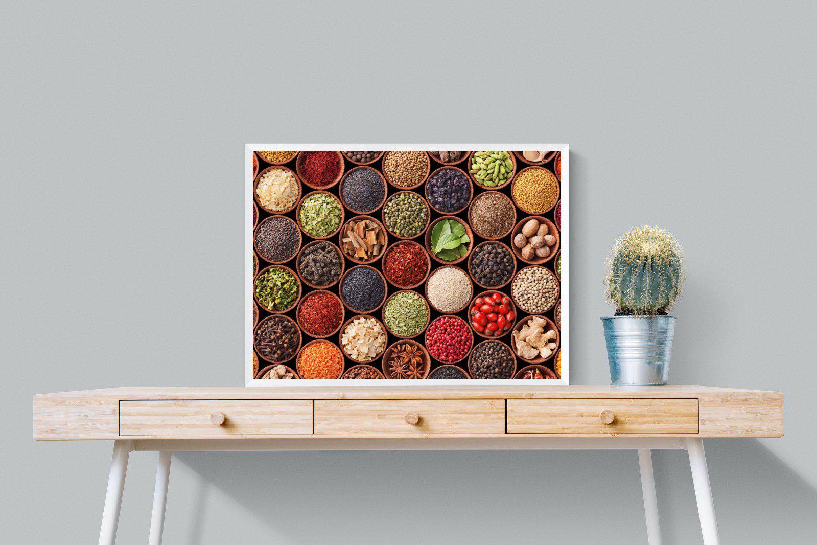 Herbs & Spices-Wall_Art-80 x 60cm-Mounted Canvas-White-Pixalot