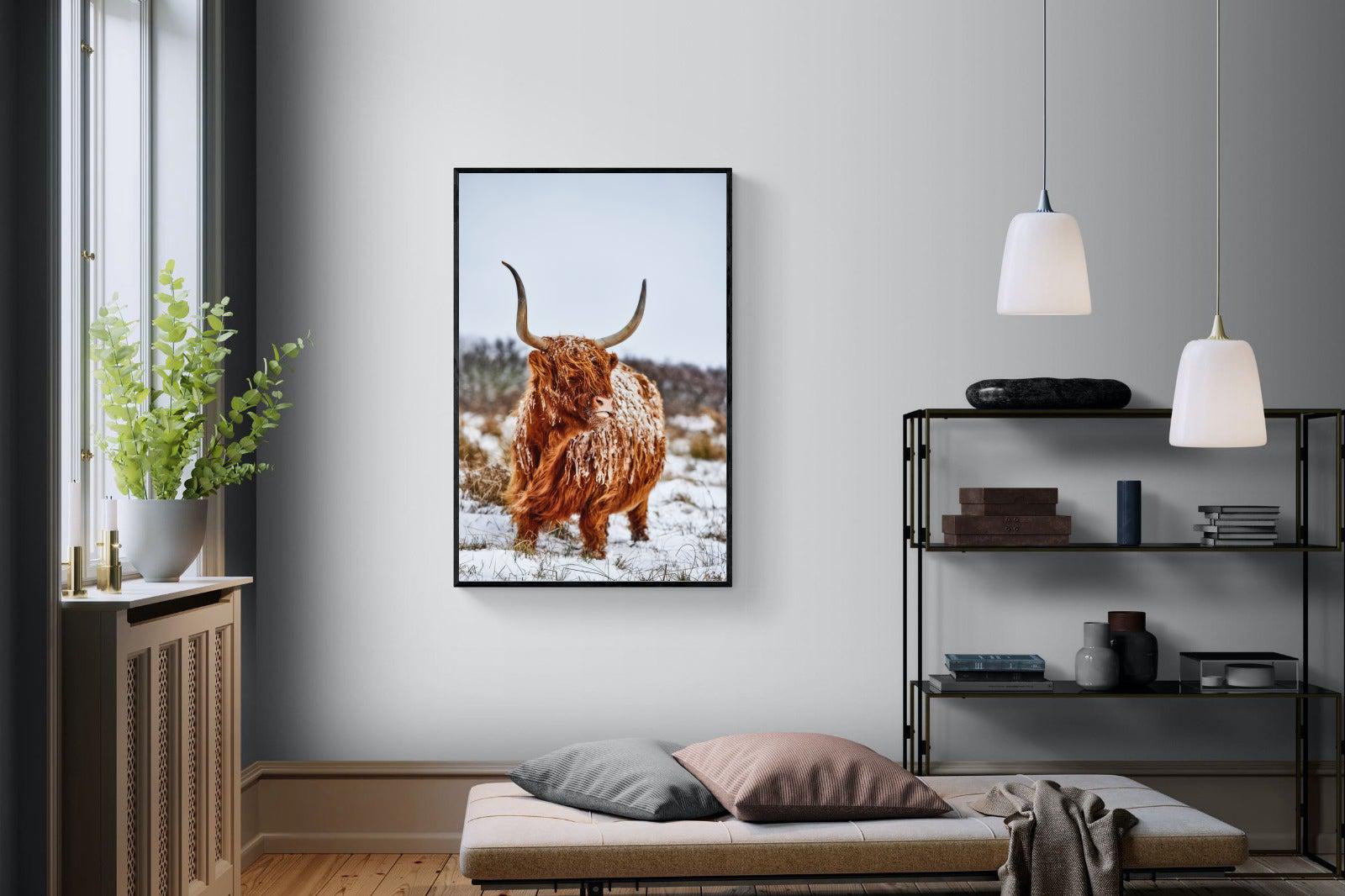 Highlander-Wall_Art-100 x 150cm-Mounted Canvas-Black-Pixalot