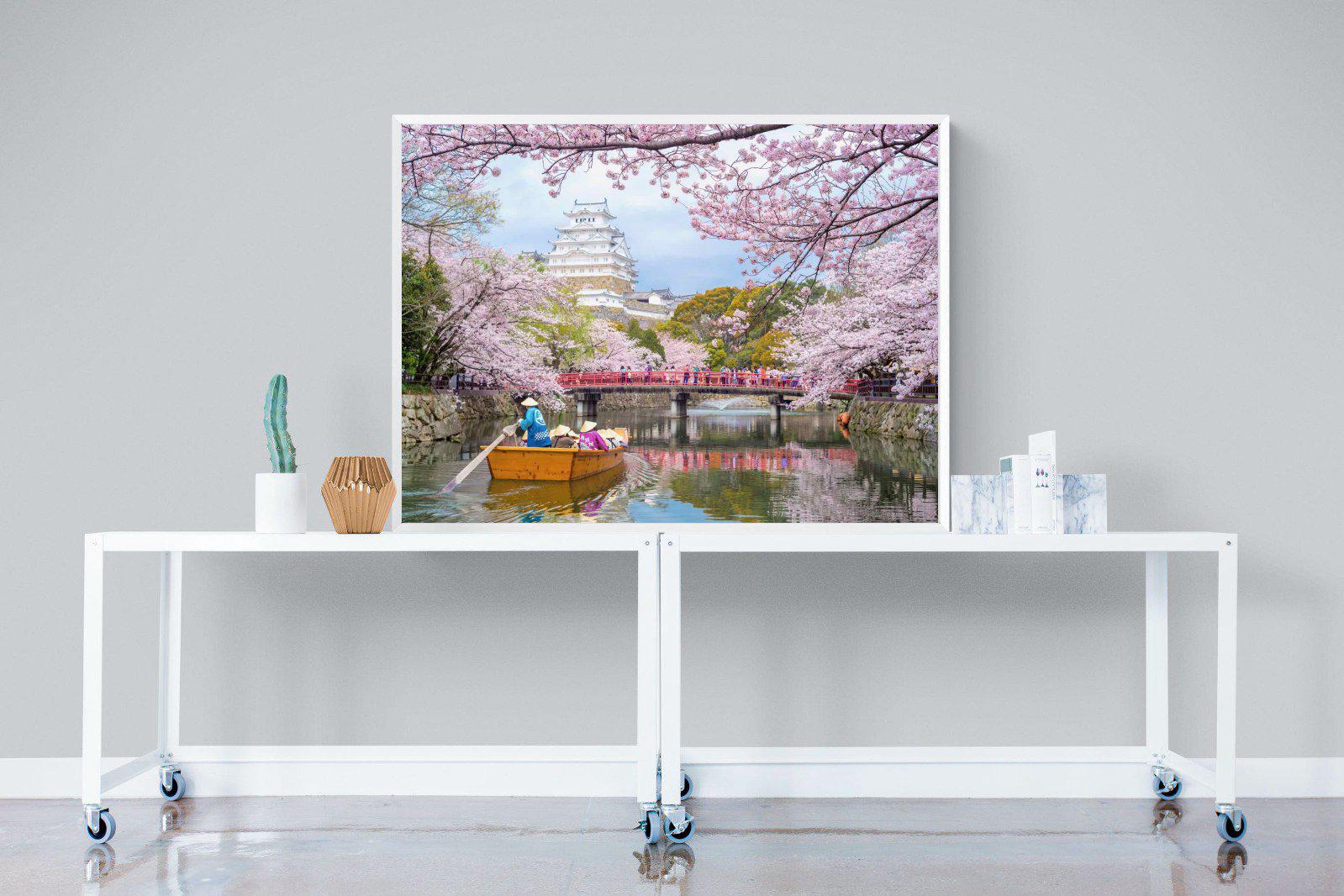 Himeji Castle-Wall_Art-120 x 90cm-Mounted Canvas-White-Pixalot