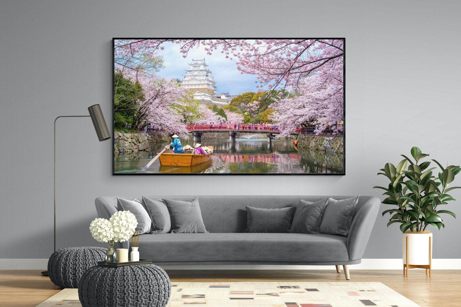 Himeji Castle-Wall_Art-220 x 130cm-Mounted Canvas-Black-Pixalot